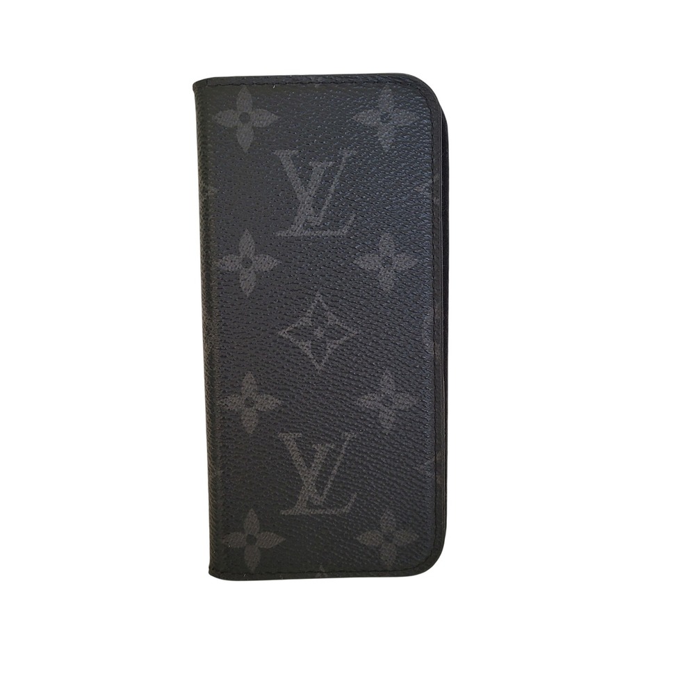 Louis Vuitton iPhone 7 8 SE Folio Case Monogram Eclipse Black Canvas M62640